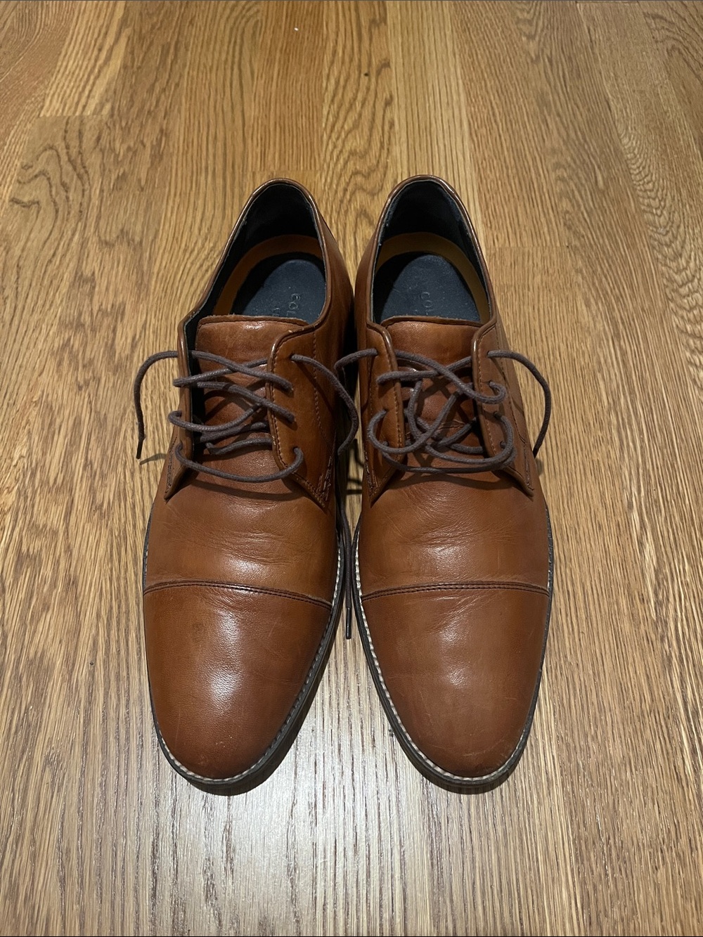 Cole Haan Men's Brown Leather Lace-Up Shoes